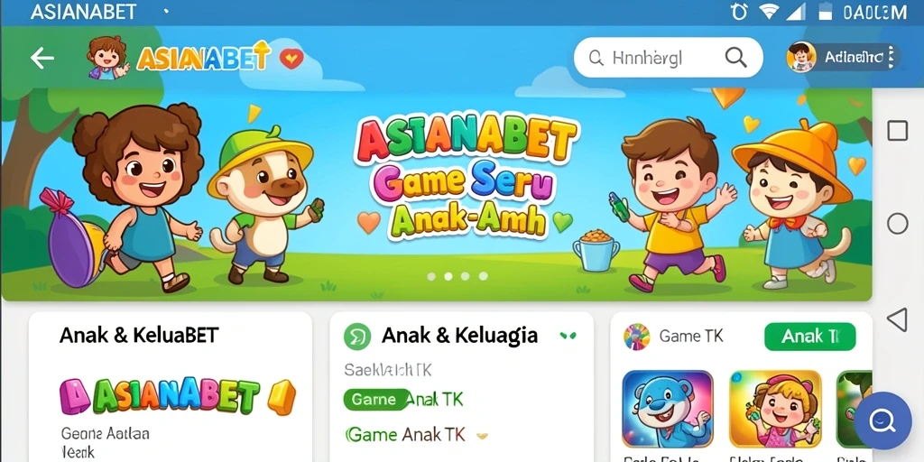 Tampilan antarmuka yang ceria dan menarik dari ASIANABET.
