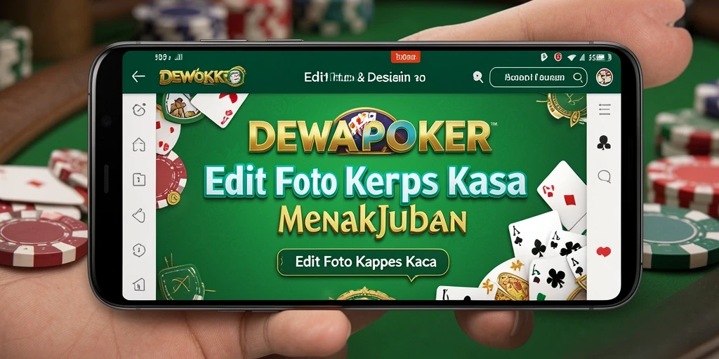 Antarmuka DEWAPOKER untuk Edit Foto Kertas Kaca yang menarik.
