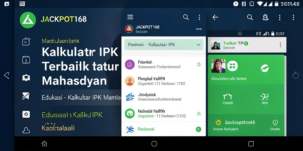 Tampilan antarmuka aplikasi Kalkulator IPK JACKPOT168 yang sederhana.