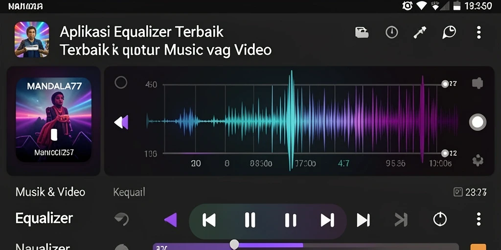 Screenshot utama MANDALA77 menunjukkan antarmuka pengguna Equalizer yang intuitif.
