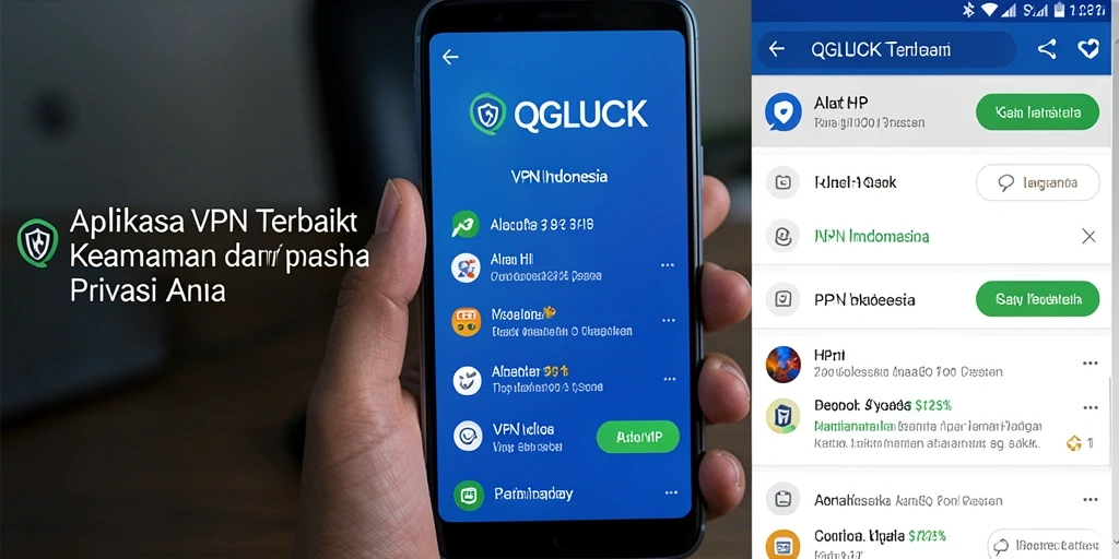 Antarmuka QGLUCK yang sederhana dan intuitif untuk pengguna VPN Indonesia.
