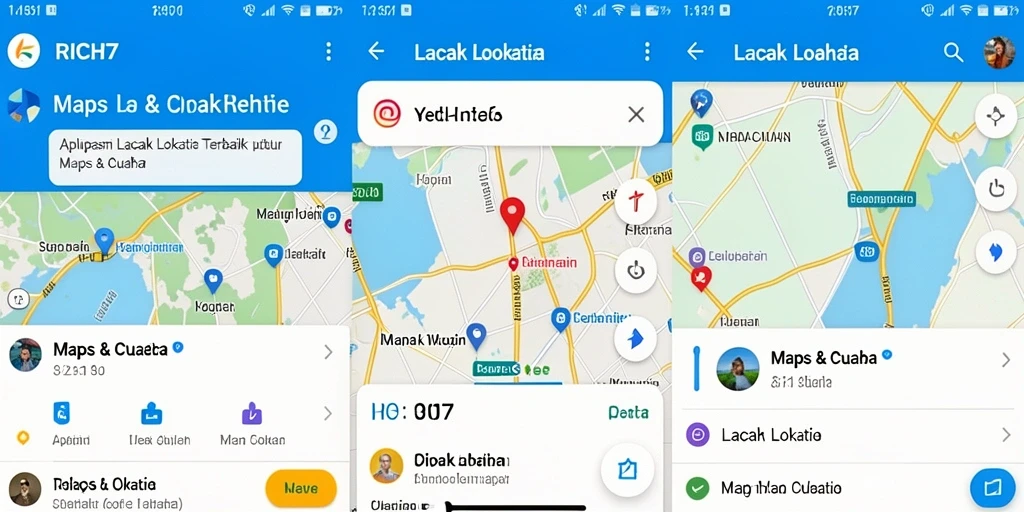 Tampilan antarmuka RICH7 dengan fitur pelacakan lokasi yang jelas.